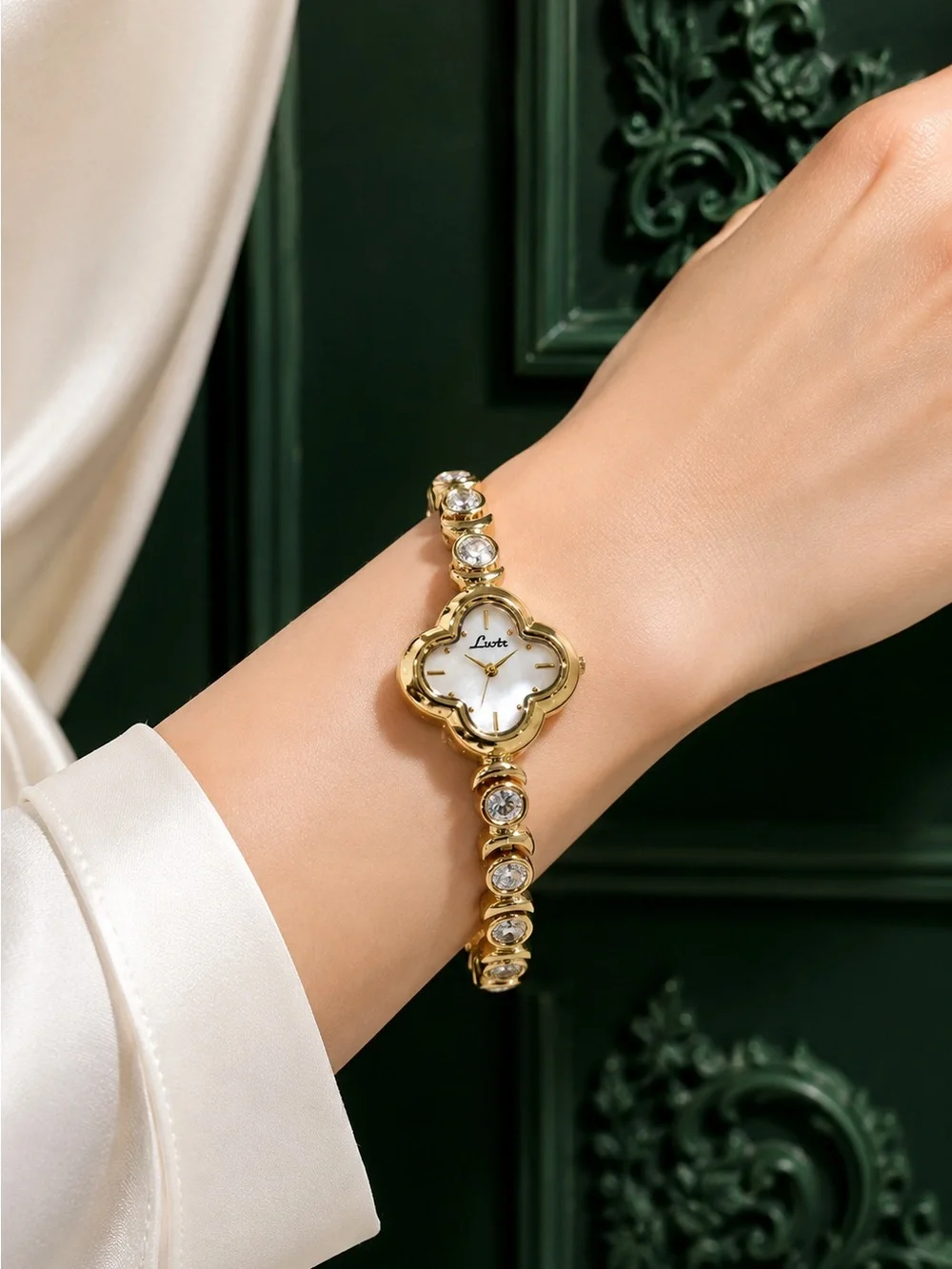 Gold-Tone Clover Bracelet Watch - Gold